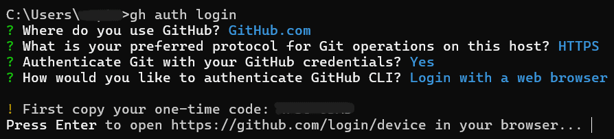 GitHub CLI Authentication